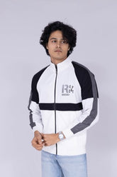 Three colour block windcheater jacket